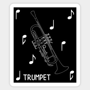 Musical Notes Trumpet Sticker